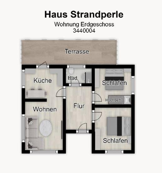 Haus Strandperle - Ferienwohnung Erdgeschoss Juist Εξωτερικό φωτογραφία